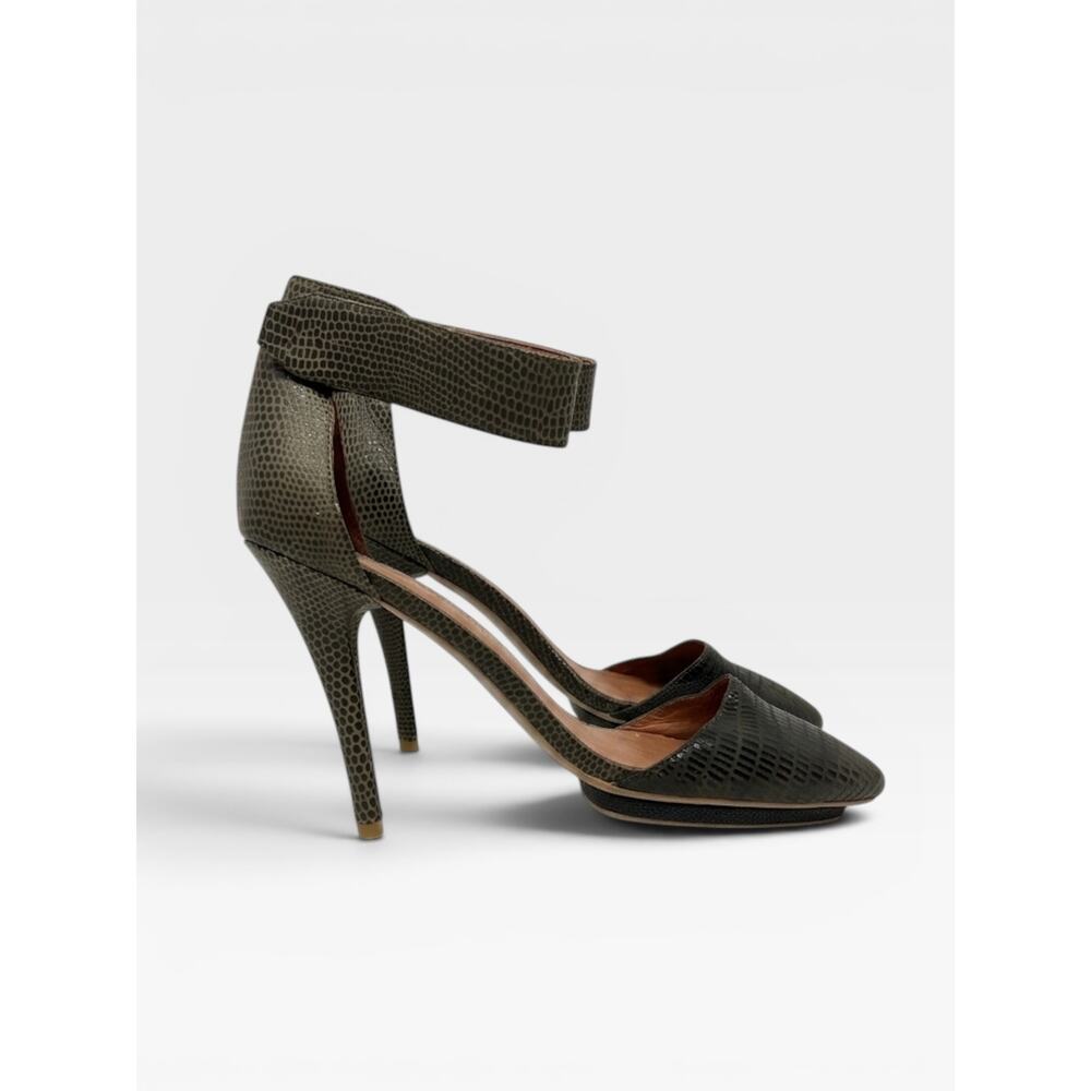 Jeffrey Campbell Solitaire Heel in Green Leather Size 9 - Picture 3 of 9